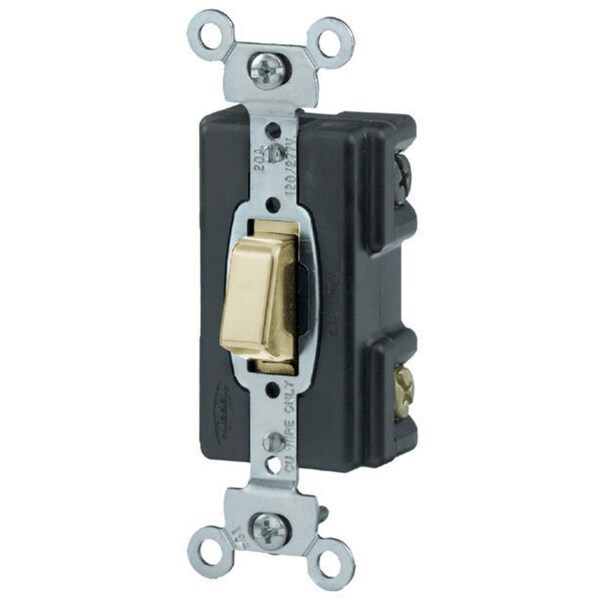 Switches and Lighting Controls, Illuminated Industrial Grade, PresSwitch, General Purpose AC, Four Way, 15A 120/277V AC, Screw Terminals, Ivory